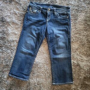 Women's Juniors Vigoss The New York Blue Jean Capri Size 11 / 12